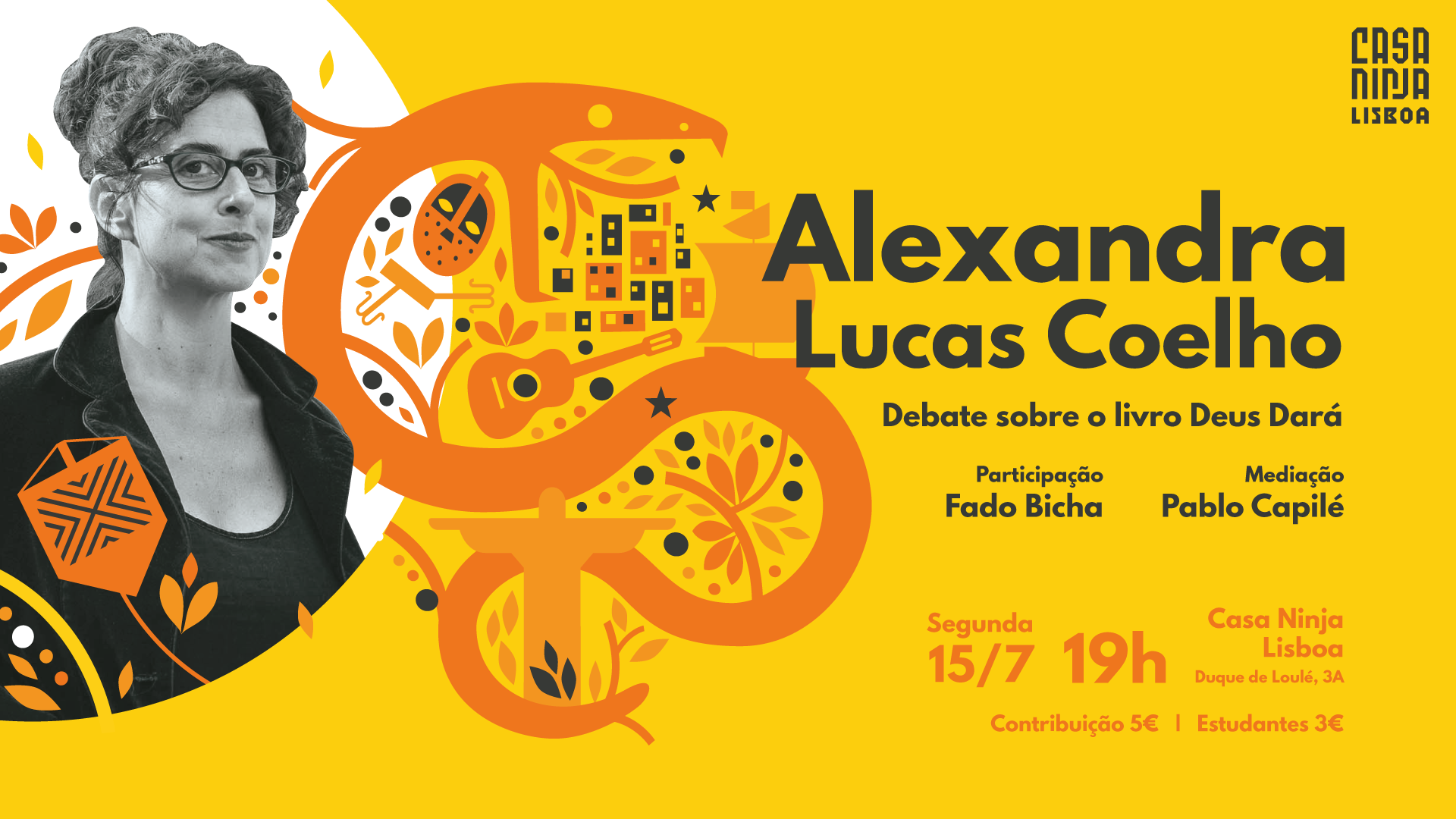 Casa NINJA Lisboa Autora do livro Deus Dará Alexandra Lucas Coelho