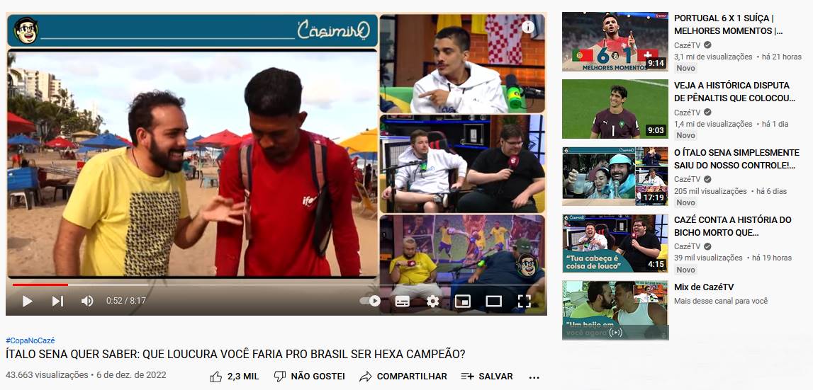 Assistir Copa Pelo Youtube Por Tr S Das Transmiss Es De Casimiro E