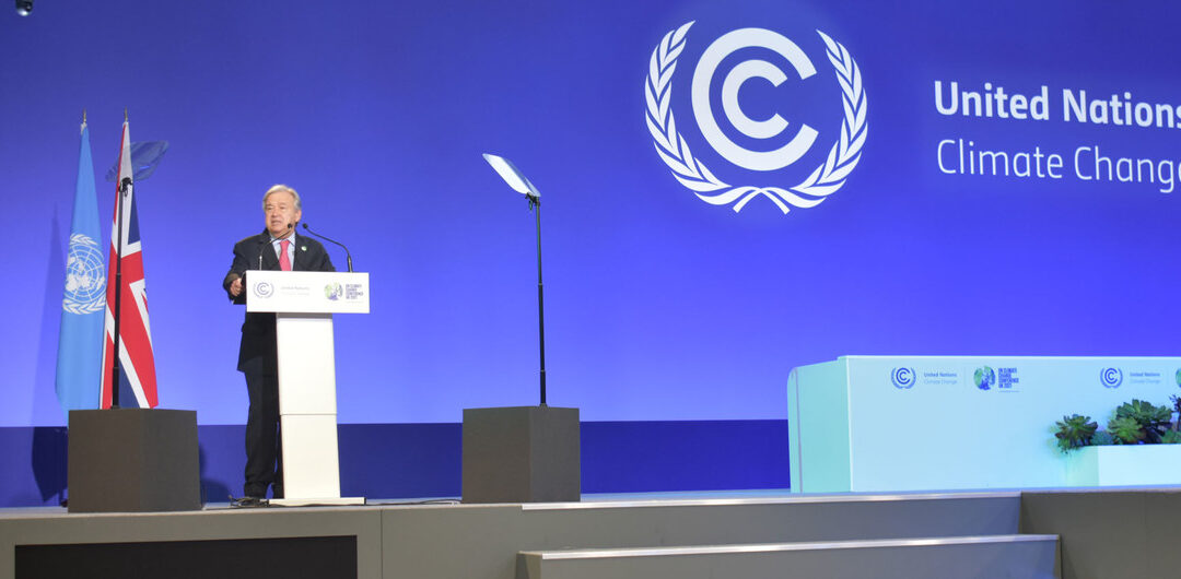 Reduce to zero the emissions, UN secretary general says that “failing is a death sentence