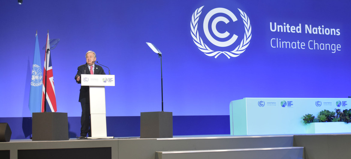 Sobre zerar emissões, secretário-geral da ONU diz que “falhar é uma sentença de morte”