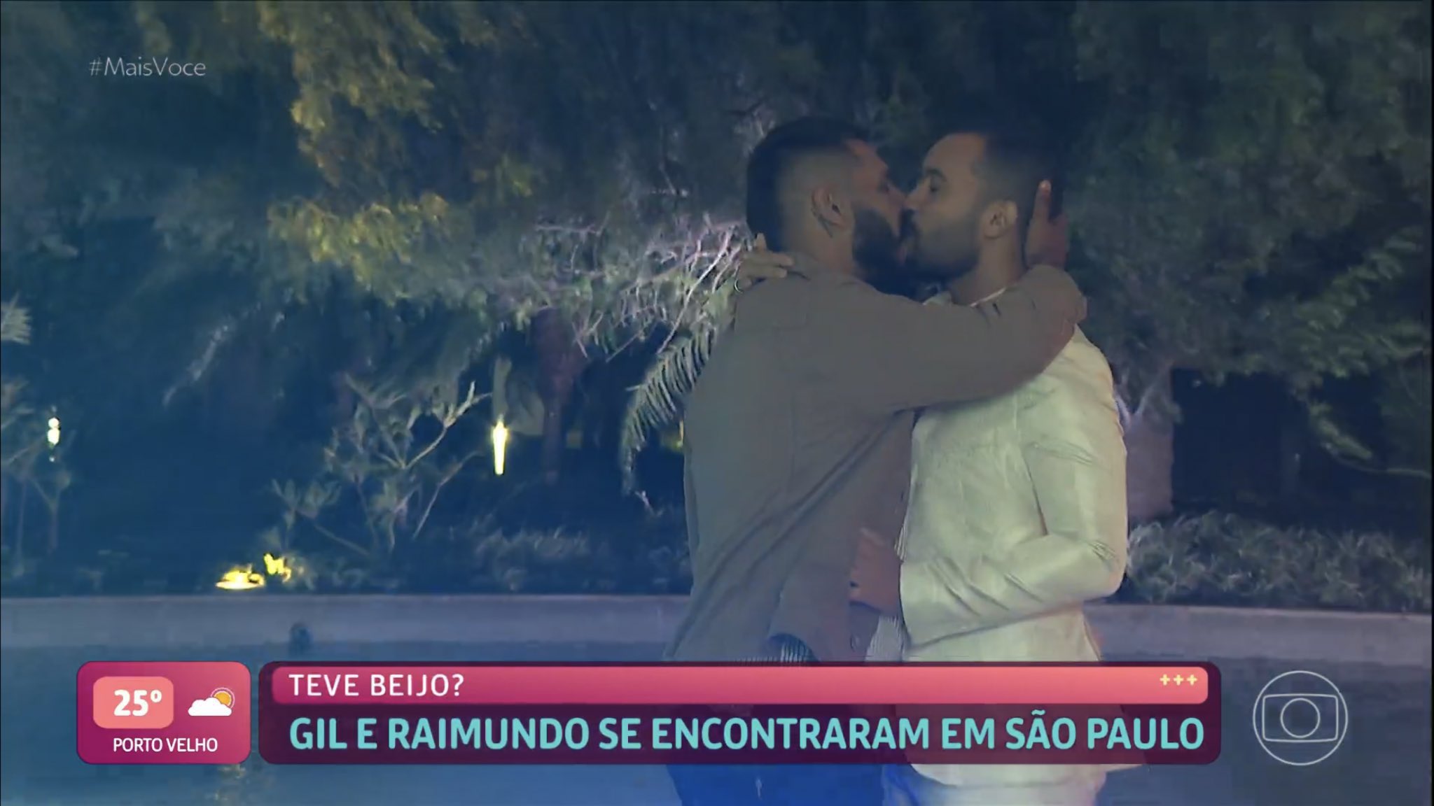 Beijo de Gil do Vigor na TV, na manhã desta quinta-feira, repercute na web e irrita homofóbicos