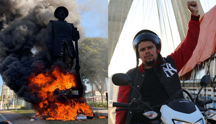 Líder dos entregadores antifascistas, Galo irá à polícia explicar atuação  na queima da estátua de Borba Gato - Brasil 247