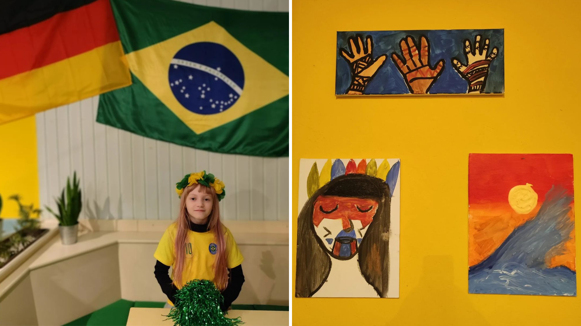 Brasileira de 7 anos, moradora da Alemanha, viu na arte uma maneira de expressar suas emoções
