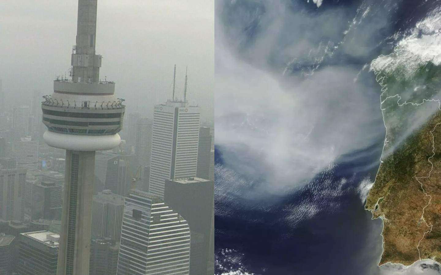 Fotos de satélite mostram fumaça de incêndios no Canadá chegando à Europa