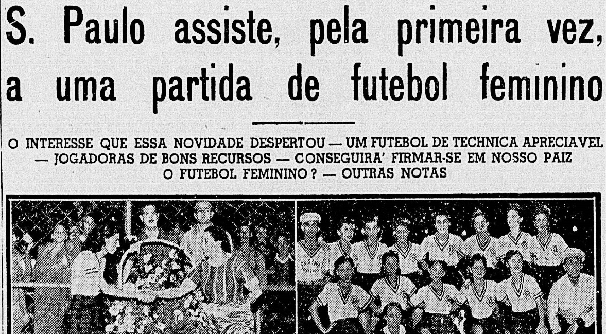 Futebol feminino: o primeiro jogo oficial da história :: Histórias do  futebol 