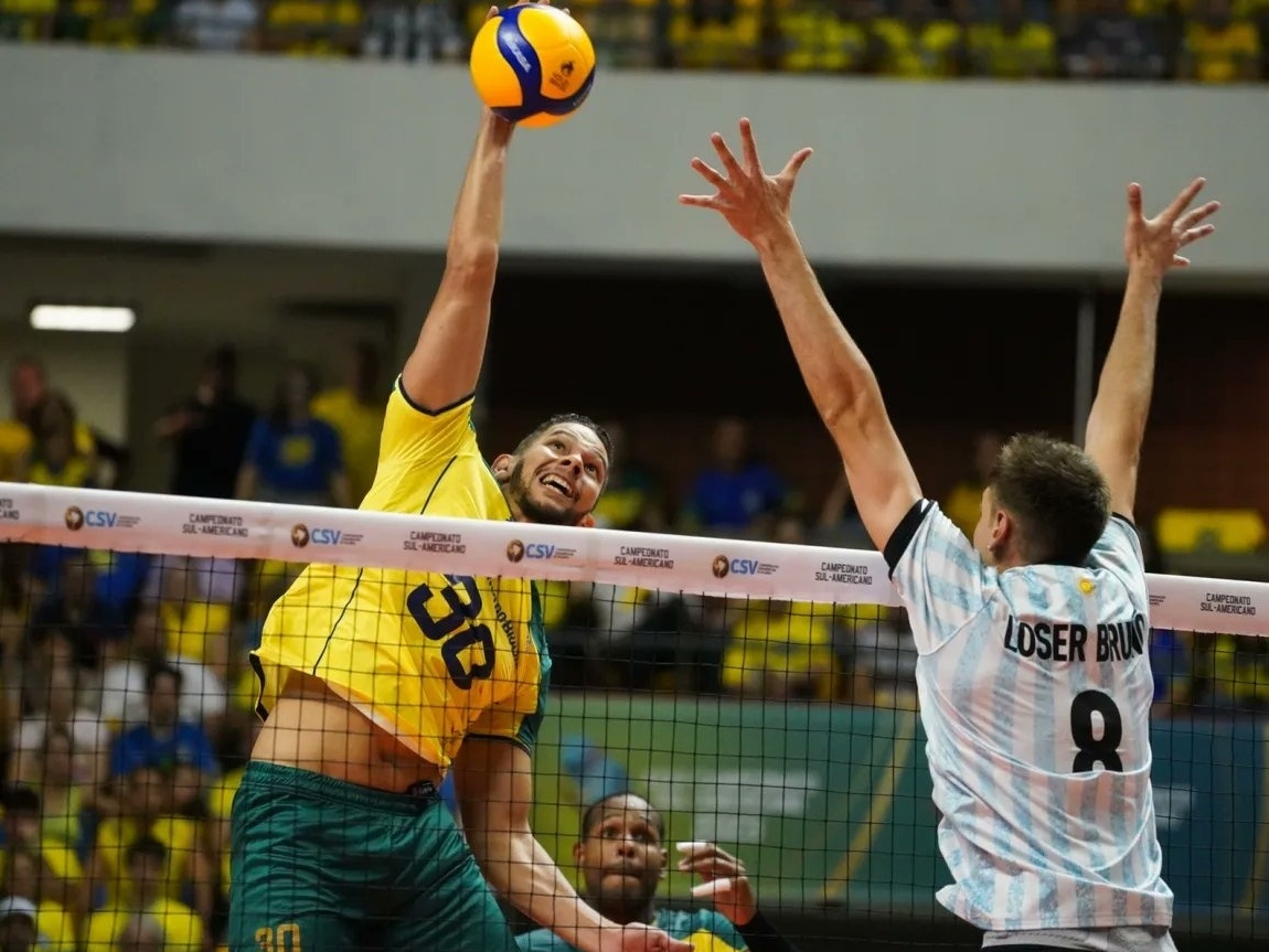 Inédito: Brasil perde pela primeira vez no Sul-Americano de vôlei masculino