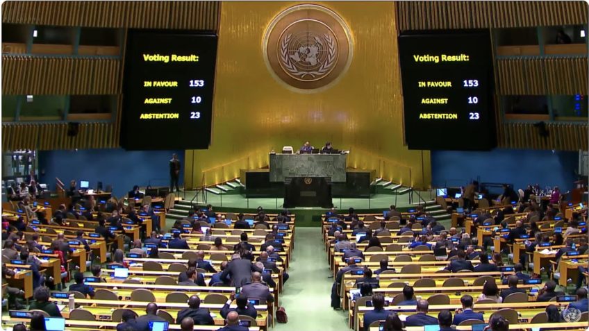 Assembleia Geral da ONU aprova resolução que pede cessar-fogo em Gaza