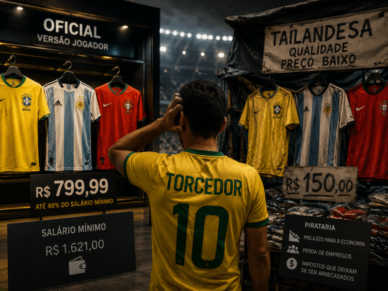 Uma camisa, meio salário mínimo