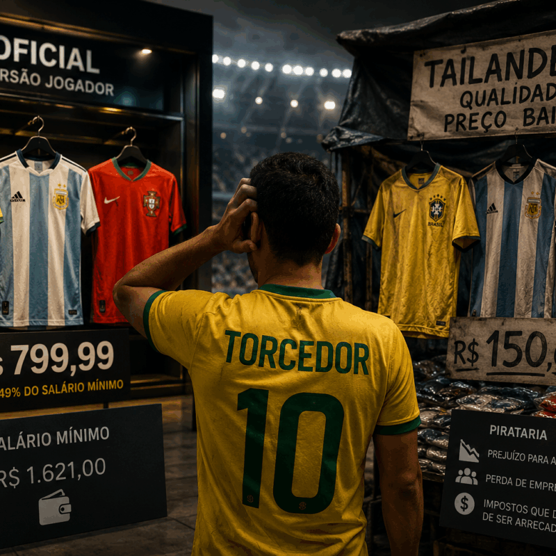 Uma camisa, meio salário mínimo